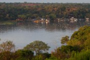 Sunset on the Nile from the Paraa Lodge : 2014 Uganda